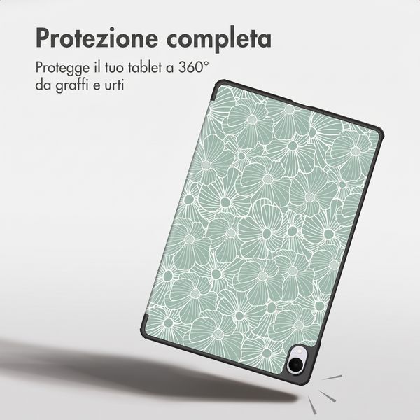 imoshion Cover Trifold Design Samsung Galaxy Tab S11 - Botanica