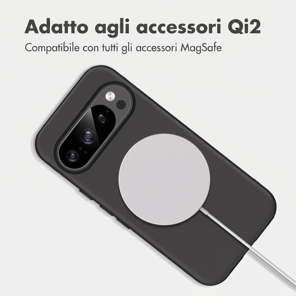 imoshion Cover posteriore Color con Thin MagSafe Ring Google Pixel 11 / 11 Pro / 10 / 10 Pro - Nero