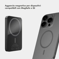 Selencia Vivid Powerbank 5.000 mAh - MagSafe e Qi - Nero / Vintage Peony