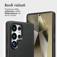Accezz Cover in pelle 2 in 1 con MagSafe Samsung Galaxy S25 Ultra - Onyx Black