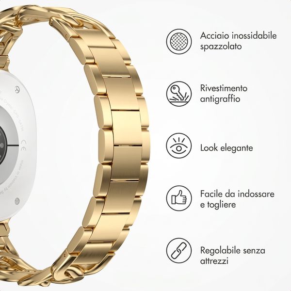 Selencia Cinturino Chain Samsung Galaxy Watch 9 (40/44mm) / Watch 8 (40/44mm) / Classic (46mm) - Oro
