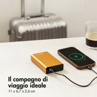 imoshion Powerbank in alluminio Ultra Series 20.000 mAh - Ricarica rapida fino a 33 watt - Oro