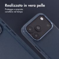 Accezz Cover in Pelle con MagSafe Apple iPhone 18 Pro / 17 Pro - Nightfall Blue