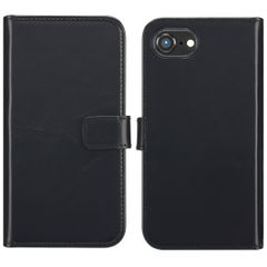 Selencia Cover a libro in vera pelle Apple iPhone 17e / 16e - Nero