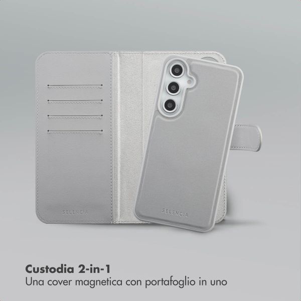 Selencia Libreria rimovibile Olyn con MagSafe Samsung Galaxy S24 FE - Grigio