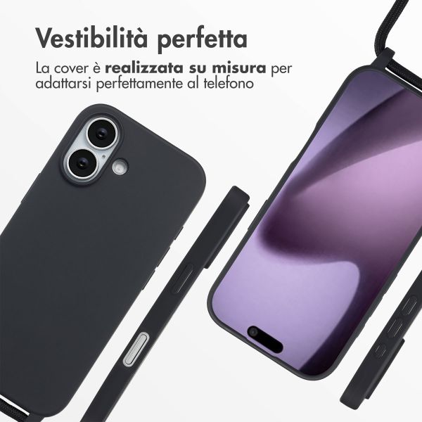 imoshion Cover in Silicone con Cordino Apple iPhone 17 - Nero