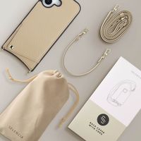 Selencia Cover per telefono Nova con cordino e portacarte Apple iPhone 17 - Beige