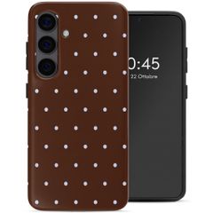 Selencia Cover posteriore Vivid con MagSafe Samsung Galaxy S24 - Happy Dots Chocolate