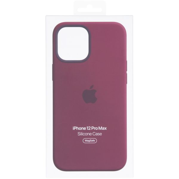 Apple Cover Posteriore in Silicone con MagSafe Apple iPhone 12 Pro Max - Plum