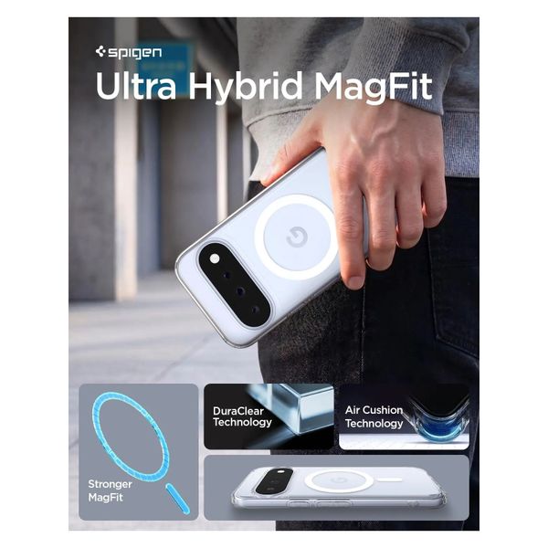 Spigen Cover Posteriore Ultra Ibrida con MagSafe Google Pixel 11 - Clear / White