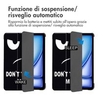 imoshion Cover Trifold Design Apple iPad Air 13 pollici (2026) M4 / (2025) M3 / (2024) M2 - Don't touch