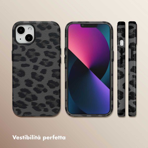 Selencia Cover Sabi Stampa pantera con MagSafe Apple iPhone 13 - Midnight Black