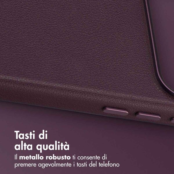 Accezz Cover in Pelle con MagSafe Apple iPhone 17 Pro Max - Heath Purple