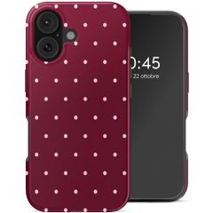 Selencia Cover posteriore Vivid con MagSafe Apple iPhone 17 - Happy Dots Burgundy