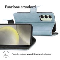 imoshion Cover a libro di Lusso Samsung Galaxy S24 FE - Azzurro