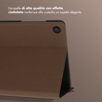Selencia Cover Riva Samsung Galaxy Tab A11 Plus - Mocha Brown