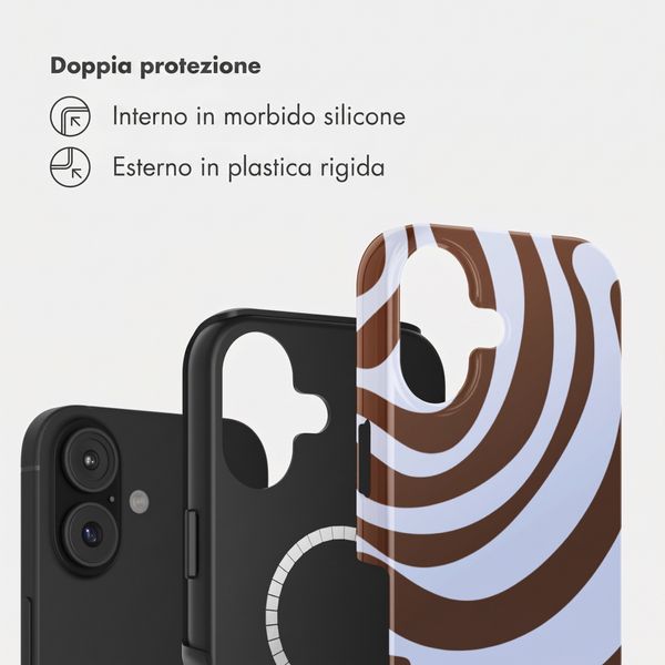 Selencia Cover posteriore Vivid con MagSafe Apple iPhone 17 - Dream Swirl Chocolate