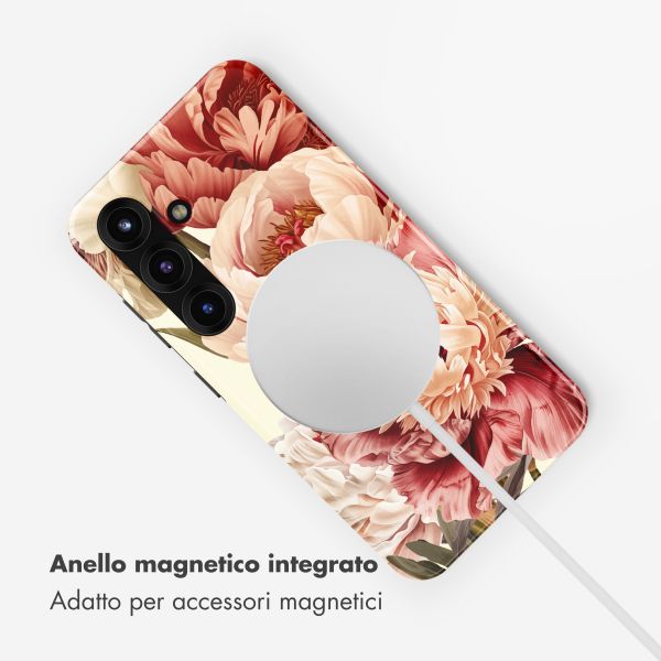 Selencia Cover posteriore Vivid con MagSafe Samsung Galaxy S25 - Vintage Peony