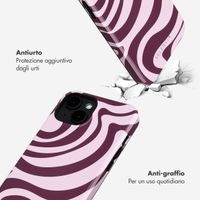 Selencia Cover posteriore Vivid con MagSafe Apple iPhone 14 - Wavy Swirl Pink Plum