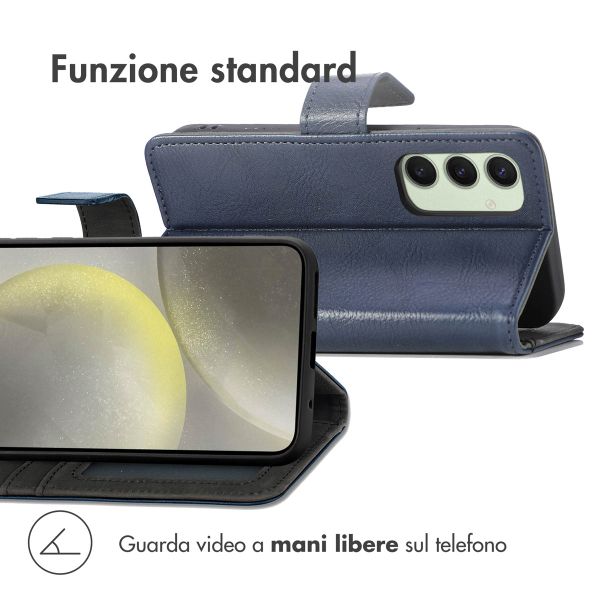 imoshion Cover a libro di Lusso Samsung Galaxy S24 FE - Blu scuro
