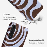 Selencia Cover Posteriore Vivid Samsung Galaxy S25 FE - Dream Swirl Chocolate