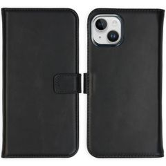 Selencia Cover a libro in vera pelle Apple iPhone 15 - Nero