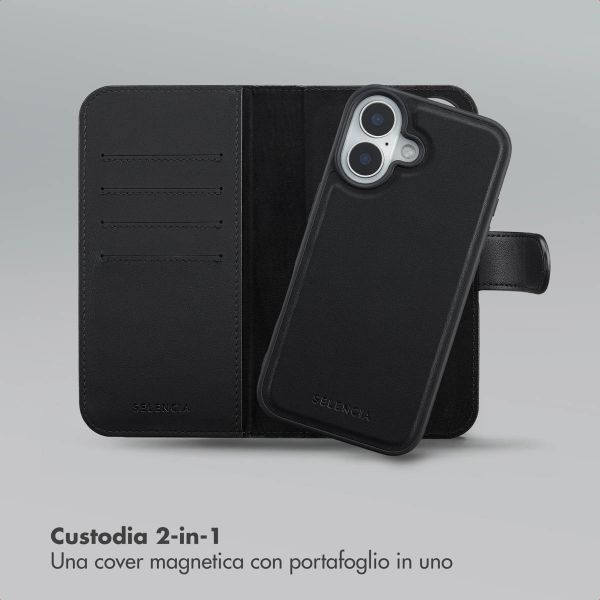 Selencia Libreria rimovibile Olyn con MagSafe Apple iPhone 16 - Nero