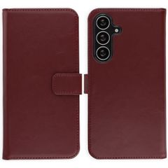 Selencia Cover a libro in vera pelle Samsung Galaxy S25 FE - Burgundy