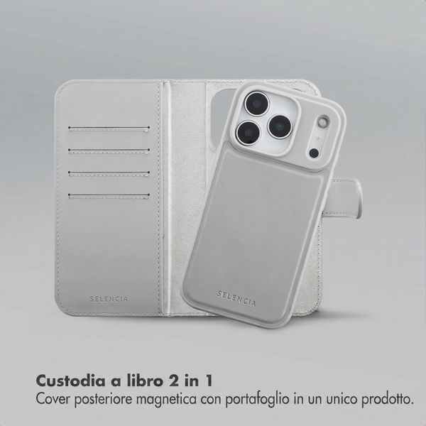 Accezz Cover a libro Edge rimovibile con MagSafe Apple iPhone 18 Pro / 17 Pro - Grigio
