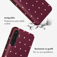 Selencia Cover Posteriore Vivid Samsung Galaxy S25 FE - Happy Dots Burgundy