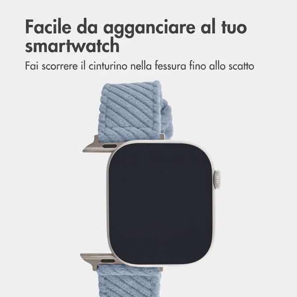 imoshion Cinturino in velluto a coste Apple Watch | 38/40/41/42 mm - Azzurro