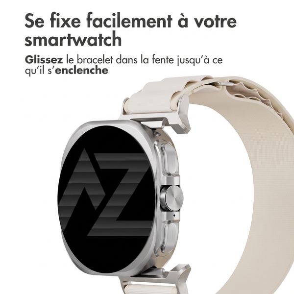 Accezz Cinturino in nylon Alpine Samsung Galaxy Watch Ultra 2 (2026) / Ultra (2024/2025) - Luce stellare