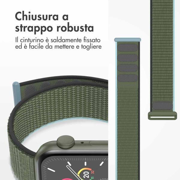 imoshion Cinturino in nylon Apple Watch | 44/45/46/49 mm - Dark Olive