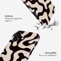 Selencia Cover posteriore Vivid con MagSafe Apple iPhone 16 - Art Wave Black