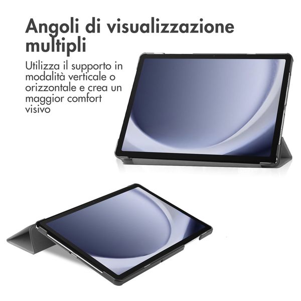 imoshion Cover a libro Trifold Samsung Galaxy Tab A9 Plus - Grigio