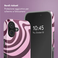 Selencia Cover posteriore Vivid con MagSafe Apple iPhone 17 - Wavy Swirl Pink Plum