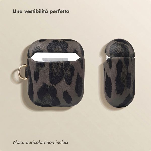 Selencia Cover Sabi stampa pantera  Apple Airpods 1 / 2 - Midnight Black