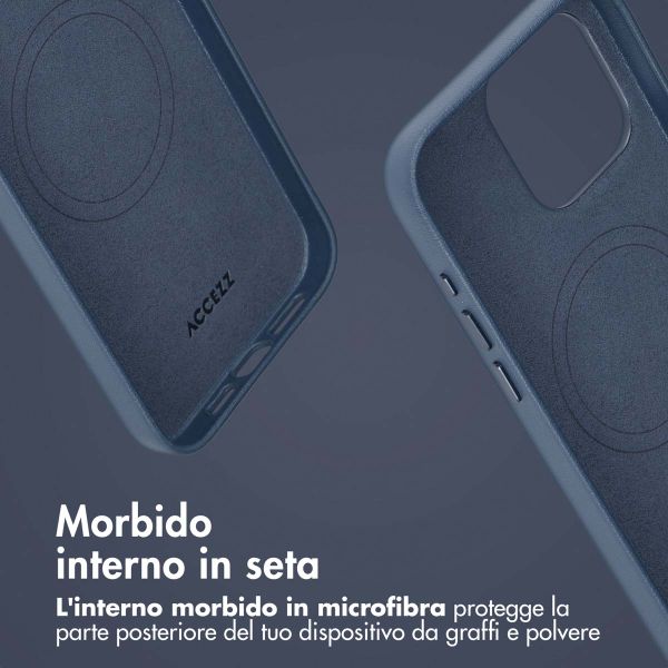 Accezz Cover in pelle 2 in 1 con MagSafe Apple iPhone 15 Pro Max - Nightfall Blue