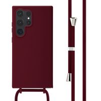 imoshion Cover in Silicone con Cordino Samsung Galaxy S24 Ultra - Rosso scuro