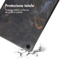 imoshion Cover Trifold Design Samsung Galaxy Tab A11 Plus - Black Marble