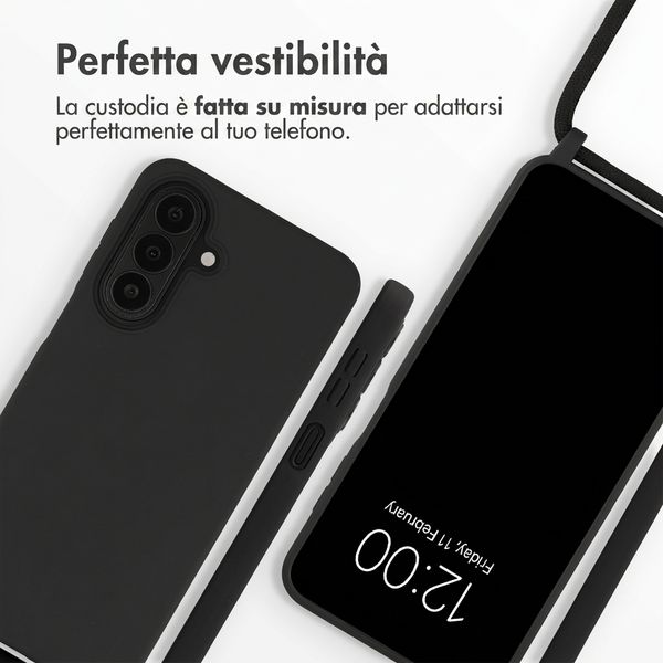 imoshion Cover in Silicone con Cordino Samsung Galaxy A27 (5G) - Nero