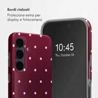 Selencia Cover Posteriore Vivid Samsung Galaxy S24 - Happy Dots Burgundy