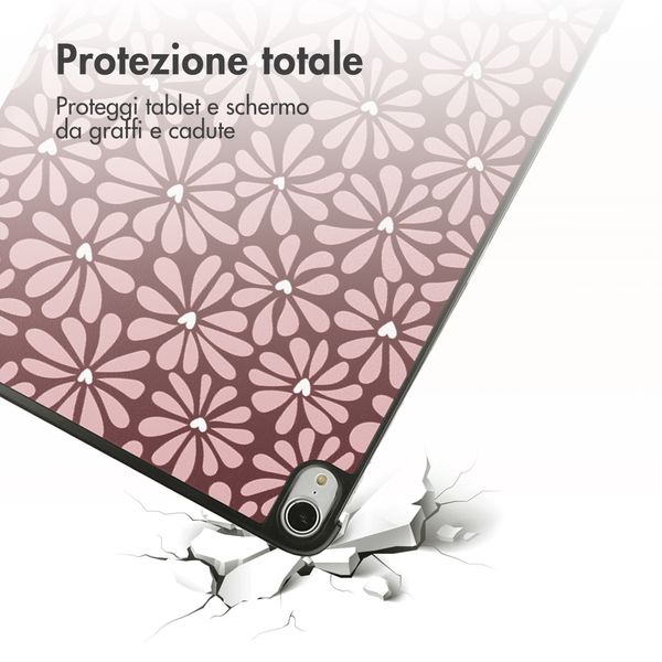 imoshion Cover Trifold Design Apple iPad Air 11 pollici (2026) M4 / (2025) M3 / (2024) M2 / Air 5 (2022) / Air 4 (2020) - Bloom Love Blush