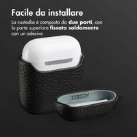 Accezz Cover in vera pelle  Apple Airpods 1 / 2 - Nero