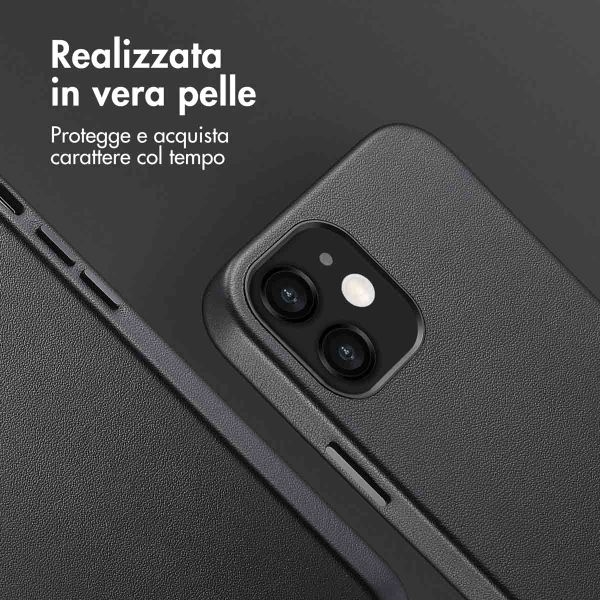 Accezz Cover in Pelle con MagSafe Apple iPhone 12 (Pro) - Onyx Black