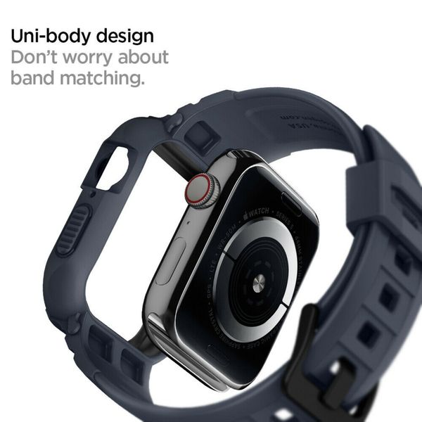 Spigen Cover Rugged Armor™ Pro Apple Watch 44 mm / 45 mm - Blu scuro