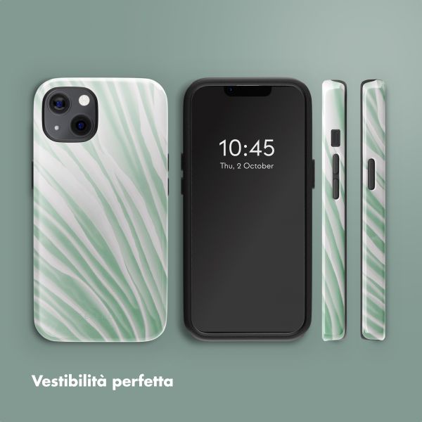 Selencia Cover posteriore Vivid con MagSafe Apple iPhone 13 - Nature Grayed Jade