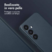 Accezz Cover in Pelle con MagSafe Samsung Galaxy S24 Plus - Nightfall Blue