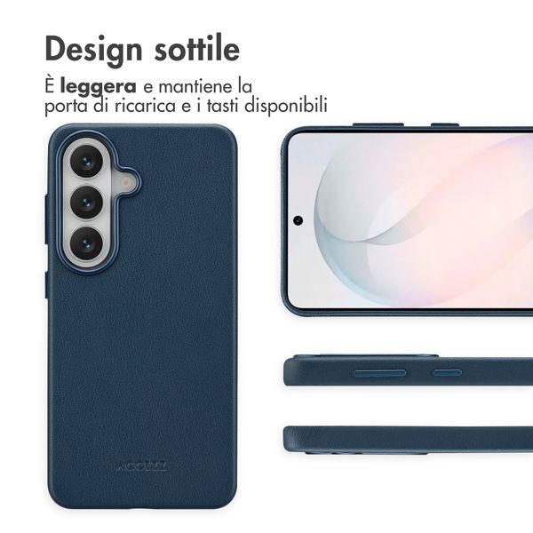 Accezz Cover in Pelle con MagSafe Samsung Galaxy S26 - Nightfall Blue