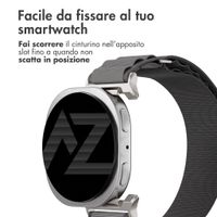 Accezz Cinturino in nylon Alpine Samsung Galaxy Watch 9 (40/44mm) / Watch 8 (40/44mm) / Classic (46mm) - Dark Grey
